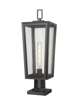 Madison - 1 Light - 8 inch - Matte Black - Chain Hung - Coastal Outdoor Post Lantern (3442|9952-1PLT-BK-23-SDY)