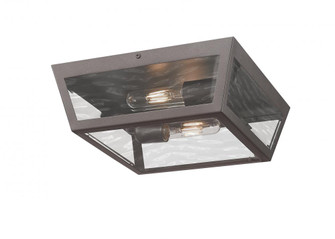 Madison - 2 Light - 12 inch - Bronze - Coastal Outdoor Flush Mount (3442|9952-1F-BZ-12-WG)