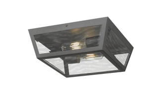 Madison - 2 Light - 12 inch - Matte Black - Coastal Outdoor Flush Mount (3442|9952-1F-BK-12-WG)