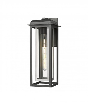 Mansfield - 1 Light - 8 inch - Black - Coastal Outdoor Sconce (3442|9951-1W-BK-20-CG-SV-CL)