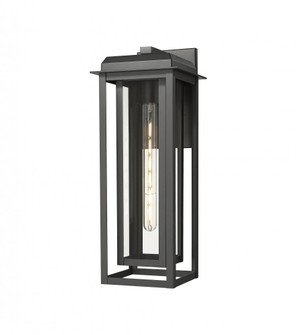 Mansfield - 1 Light - 8 inch - Matte Black - Coastal Outdoor Sconce (3442|9951-1W-BK-20-CG-BK-CL)