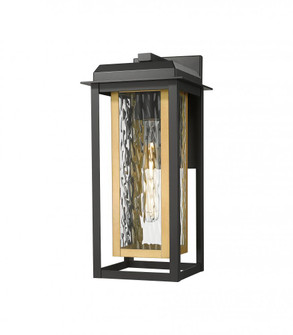 Mansfield - 1 Light - 8 inch - Black - Coastal Outdoor Sconce (3442|9951-1W-BK-16-CG-BR-WG)