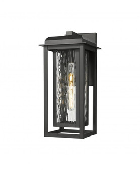 Mansfield - 1 Light - 17 inch - Matte Black - Coastal Outdoor Sconce (3442|9951-1W-BK-16-CG-BK-WG)