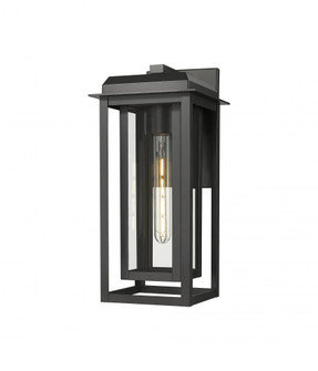 Mansfield - 1 Light - 8 inch - Matte Black - Coastal Outdoor Sconce (3442|9951-1W-BK-16-CG-BK-CL)