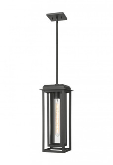 Mansfield - 1 Light - 8 inch - Matte Black - Coastal Outdoor Pendant (3442|9951-1H-BK-19-CG-BK-CL)