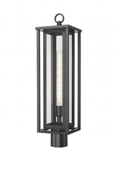 Ashland - 1 Light - 7 inch - Matte Black - Chain Hung - Coastal Outdoor Post Lantern (3442|9950-1PLT-BK-25-CL)