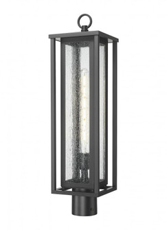 Ashland - 1 Light - 7 inch - Matte Black - Chain Hung - Coastal Outdoor Post Lantern (3442|9950-1PLT-BK-25-SDY)