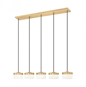 5 Light Linear Chandelier (276|827P6-5L-MGLD-LED)