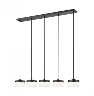 5 Light Linear Chandelier (276|827P6-5L-MB-LED)