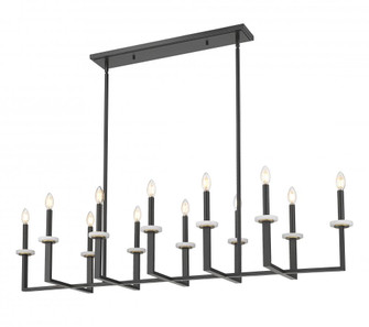 12 Light Linear Chandelier (276|6100-12L-MB)