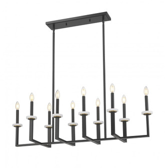 10 Light Linear Chandelier (276|6100-10L-MB)