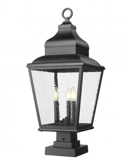 3 Light Outdoor Pier Mounted Fixture (276|5029PHBS-SQPM-BK)
