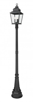 3 Light Outdoor Post Mounted Fixture (276|5029PHBR-564P-BK)