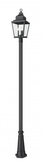 3 Light Outdoor Post Mounted Fixture (276|5029PHBR-519P-BK)