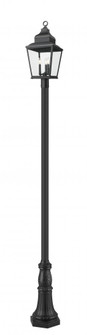 3 Light Outdoor Post Mounted Fixture (276|5029PHBR-518P-BK)
