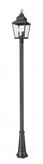 3 Light Outdoor Post Mounted Fixture (276|5029PHBR-5011P-BK)