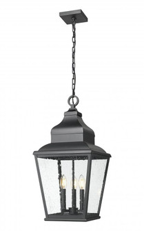 3 Light Outdoor Chain Mount Ceiling Fixture (276|5029CHB-BK)