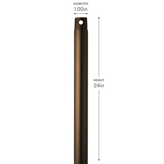 24 Inch Ceiling Fan Downrod (10687|C2605-HBB)