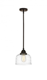 Bell - 1 Light - 8 inch - Oil Rubbed Bronze - Stem hung - Mini Pendant (3442|288-1S-OB-G713-LED)