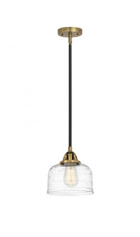 Bell - 1 Light - 8 inch - Black Antique Brass - Stem hung - Mini Pendant (3442|288-1S-BAB-G713-LED)