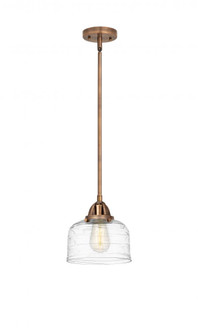 Bell - 1 Light - 8 inch - Antique Copper - Stem hung - Mini Pendant (3442|288-1S-AC-G713-LED)