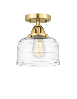 Bell - 1 Light - 8 inch - Satin Gold - Semi-Flush Mount (3442|288-1C-SG-G713-LED)
