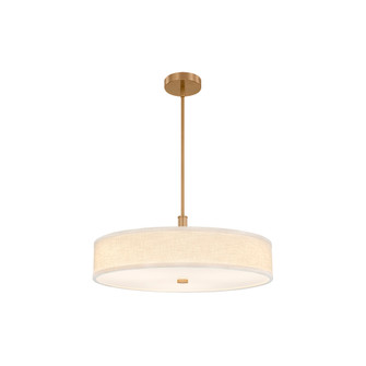 Genova 24'' LED Low-Profile Drum Pendant (254|FAB-9312-CREM-BRSS)