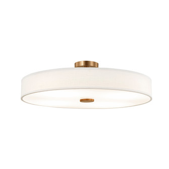 Genova 36'' LED Low-Profile Drum Semi-Flush (254|FAB-9304-WHTE-BRSS)