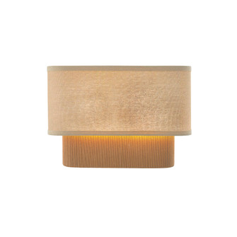 Narberth ADA 2-Light Layered Fabric and Natural Rope Horizontal Wall Sconce (254|FAB-9023-CREM-BRSS)