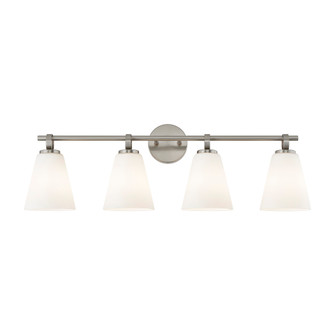 Bolzano 4-Light Bath Bar (254|FSN-8344-OPAL-NCKL)