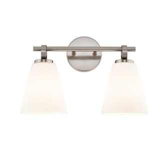 Bolzano 2-Light Bath Bar (254|FSN-8342-OPAL-NCKL)