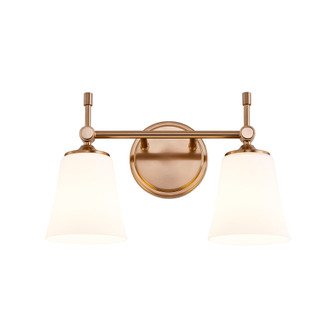 Tulsi 2-Light Bath Bar (254|FSN-8312-OPAL-BRSS)