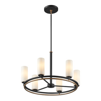 Tilburg 26'' 6-Light Chandelier (254|FSN-7003-OPAL-MBBR)