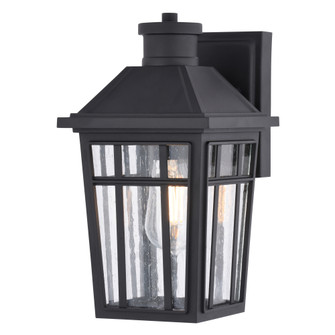 VAXCEL Garfield Park 12.25 in. H 1-Light Textured Black Outdoor Wall Sconce made of Rust-Resistant A (51|T0814)