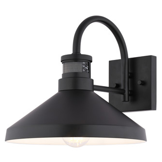 Highland Park 11.25-in. W Outdoor Motion Sensor Wall Light Matte Black and White (51|T0805)