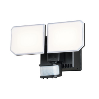 VAXCEL 6.75 in. H 2-Light Black Motion Sensor Dusk to Dawn Outdoor Security Flood Light with GFCI Ou (51|T0788)
