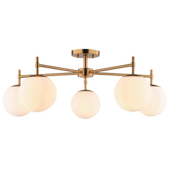 Armitage 32-in. W 5 Light Semi-Flush Muted Brass (51|C0348)