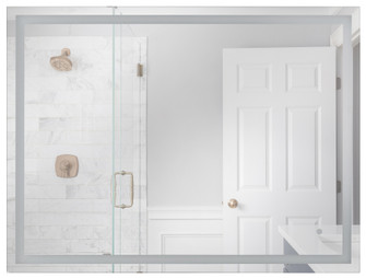 Cristine 48'' x 36'' Rectangle Front/Back Lit LED Mirror, Dimmer, 3000-5000K, in White (20|MIR4802RT-W3C)