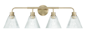 Pleated 4 Light Vanity in Premium Bronze (20|61104-CPZ)