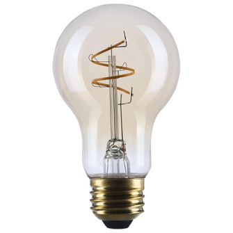 3.5W A19 LED 90CRI 2000K 300LM E26 Glass Clear Amber Coil Filament Dimmable 1 Pack (27|S14226)
