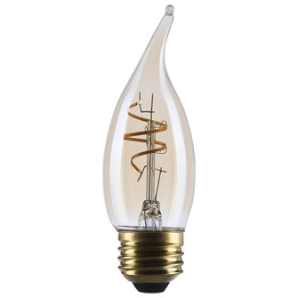 3.5W CA11 LED 90CRI 2000K 300LM E26 Glass Clear Amber Coil Filament Dimmable 1 Pack (27|S14224)