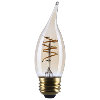 5.5W CA11 LED 90CRI 2000K 500LM E26 Glass Clear Amber Coil Filament Dimmable 1 Pack (27|S14225)