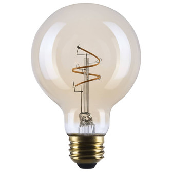 3.5W G25 LED 90CRI 2000K 300LM E26 Glass Clear Amber Coil Filament Dimmable 1 Pack (27|S14210)