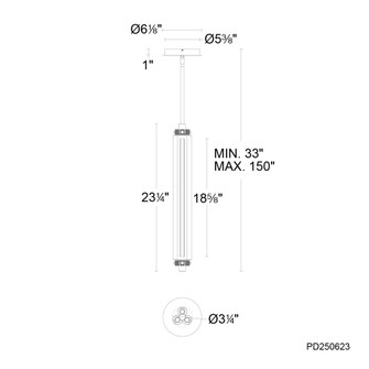 TRICE 23IN PENDANT 3000K (3612|PD250623-TWA-AN)