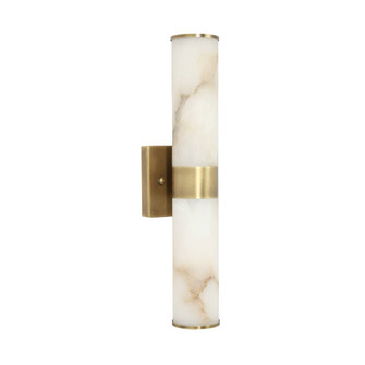 Calora Double Sconce L4'' W4'' H17'' Burnished Brass 120 V 2 E12 Candelabra (10813|KWS5101-17)
