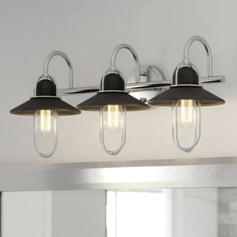 Galena 3 Light Vanity Matte Black and Satin Nickel (51|W0403R)