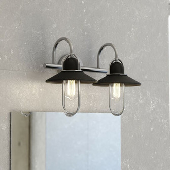 Galena 2 Light Vanity Matte Black and Satin Nickel (51|W0402R)
