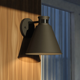Smith 8.5-in. W Outdoor Motion Sensor Wall Light Textured Black (51|T0820)