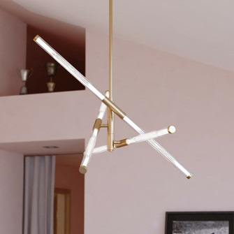Avalon 27.25-in. 6 Light LED Pendant Muted Brass (51|P0426R)