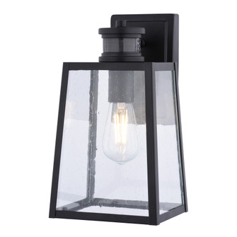 VAXCEL Sutton 12.25 in. H 1-Light Matte Black Contemporary Motion Sensor Dusk to Dawn Outdoor Wall L (51|T0812)